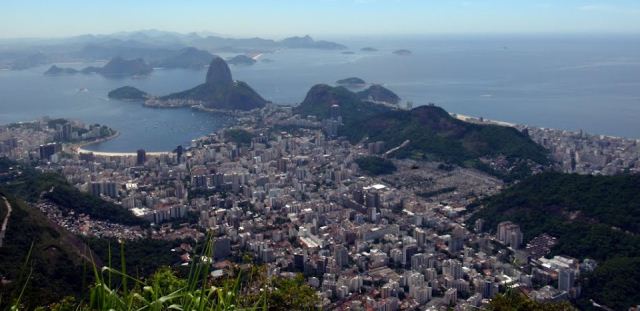 Looking down across Rio