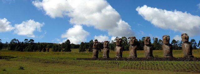 Easter Island Moai at Ahu Akivi