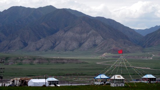 Yurts outside Xiahe