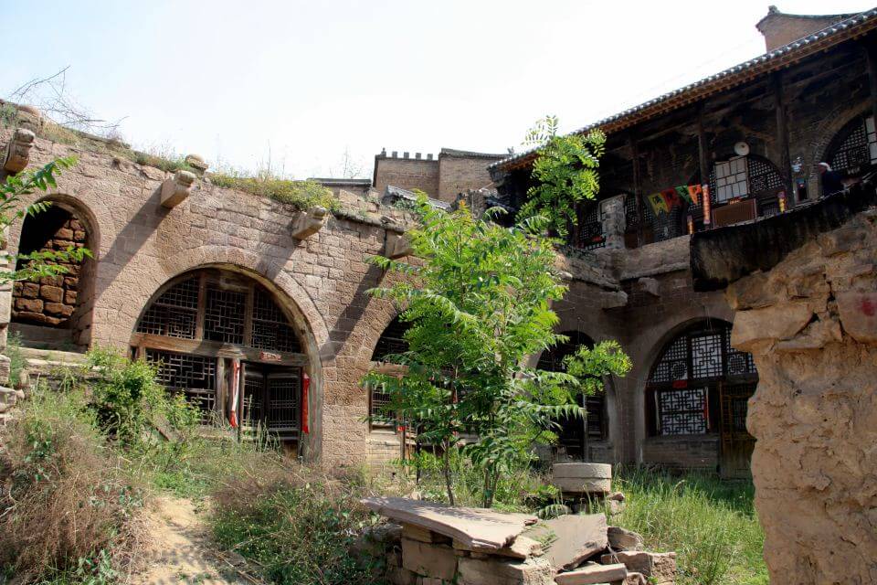 Courtyard of a home in Lijiashan Cave Village near Qikou