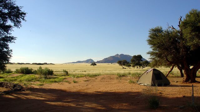 Beautiful campsite in Namibia