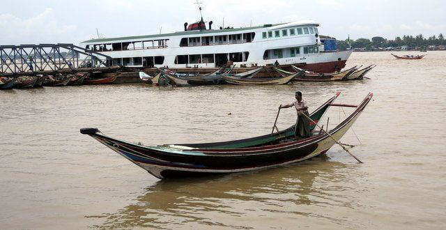 Boat on the Yangon River