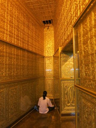 Gold Lined Passages at the Botataung Pagoda