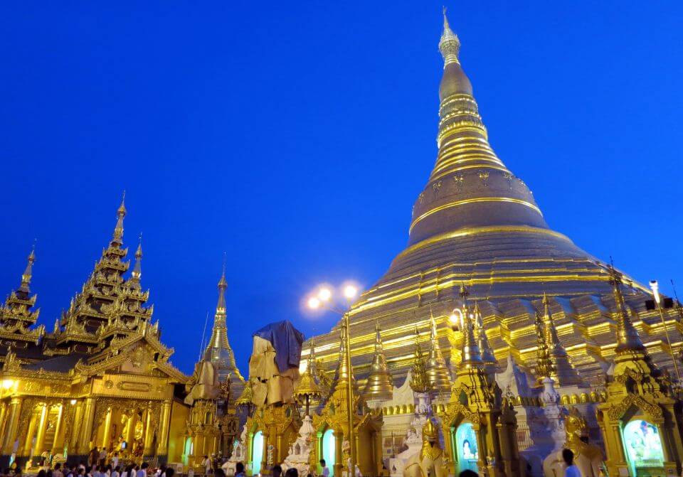 Shwedagon Pagoda Nighttime