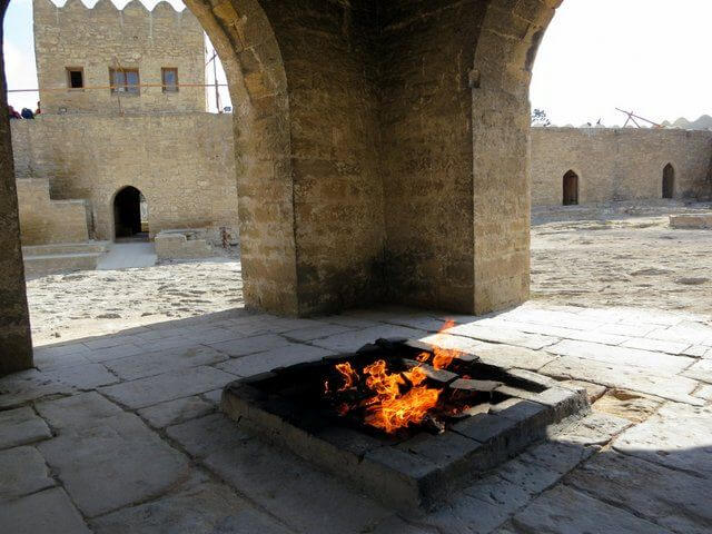 Inside Ateshgah of Baku