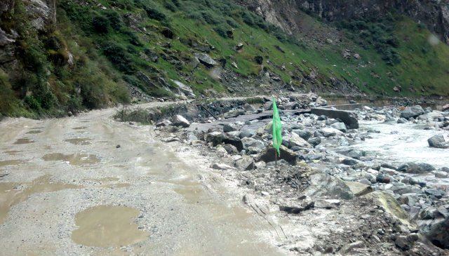 Destroyed road in Sichuan
