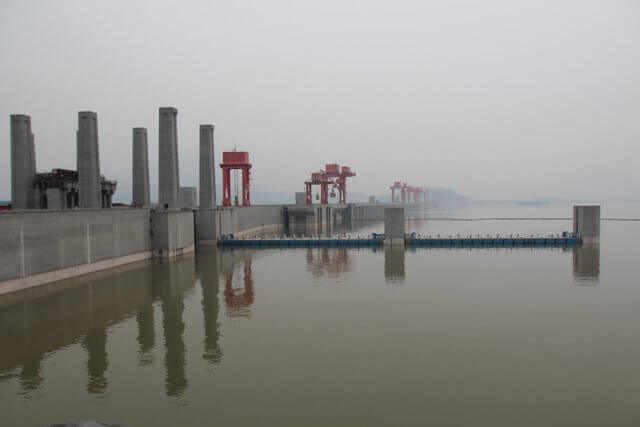 Three Gorges Dam from the waterside
