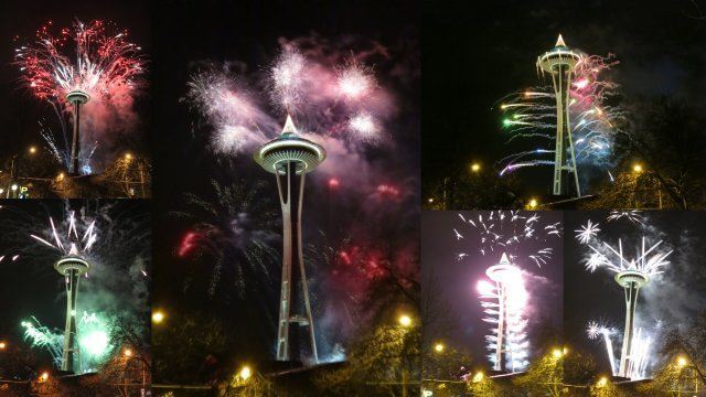 Fireworks at the Seattle Centre