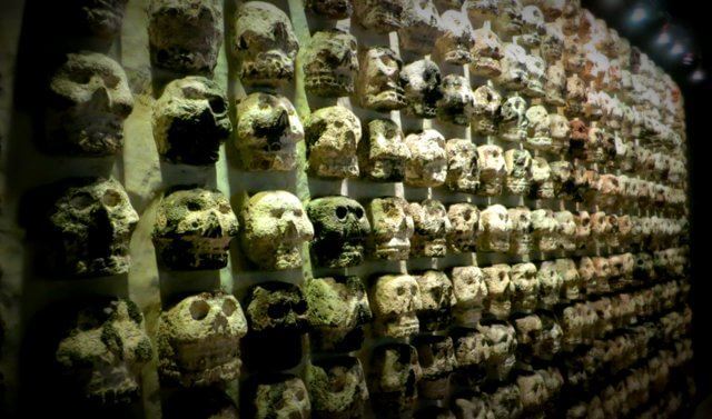 Wall of Skulls at Templo Mayor
