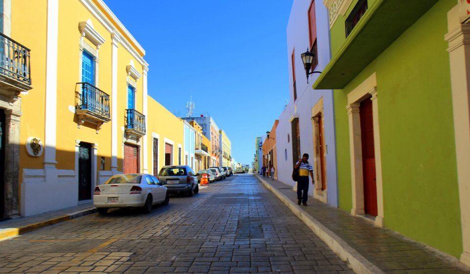A peaceful street in Campeche