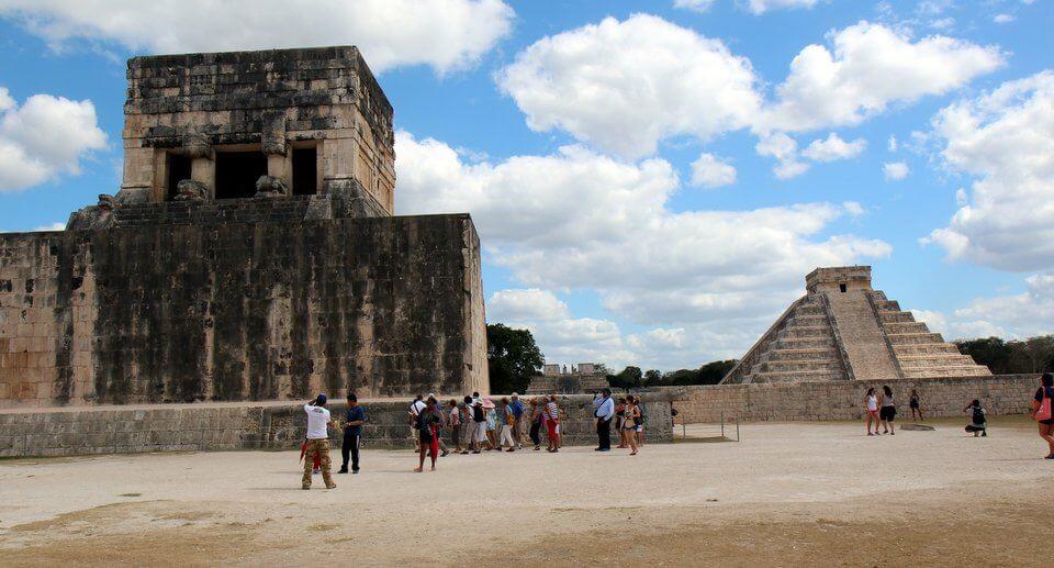 Looking back towards El Castillo, from the entrance to the Ball Court