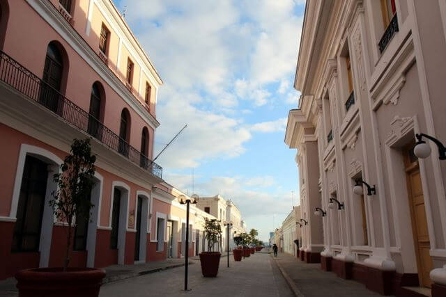 Wide street in Cienfuegos