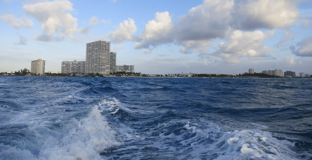 Choppy water off Miami