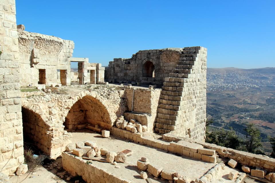 The battlements of Ajlun Castle