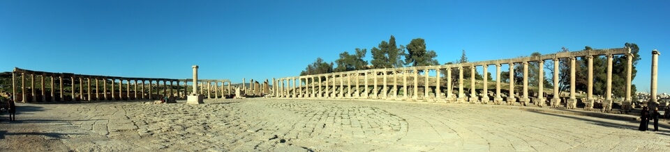 The main plaza in Jerash