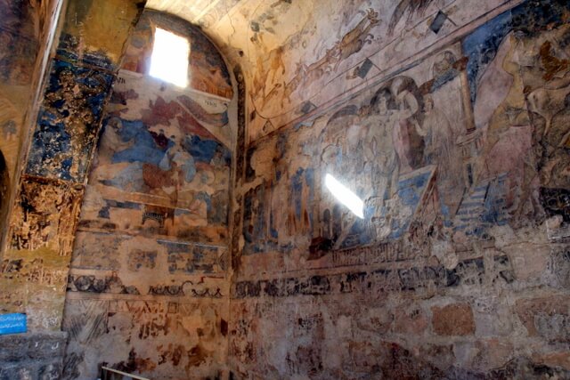 Frescos inside Qasr Amra
