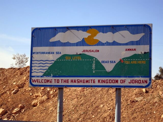 Dead Sea Road Sign