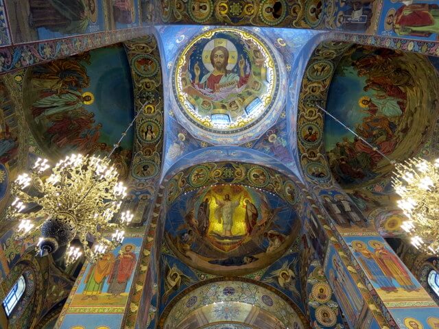 Saviour On The Spilt Blood Cathedral ceiling