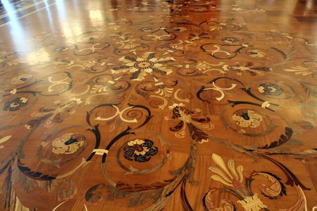 Intricately carved flooring